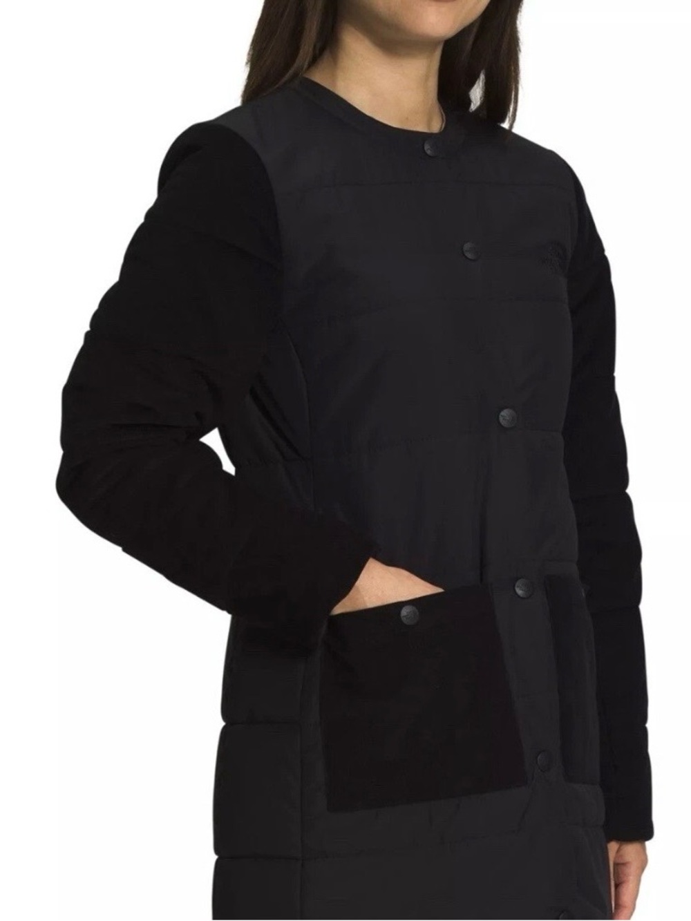 The North Face Women's Black Snap-Front Puffer Coat